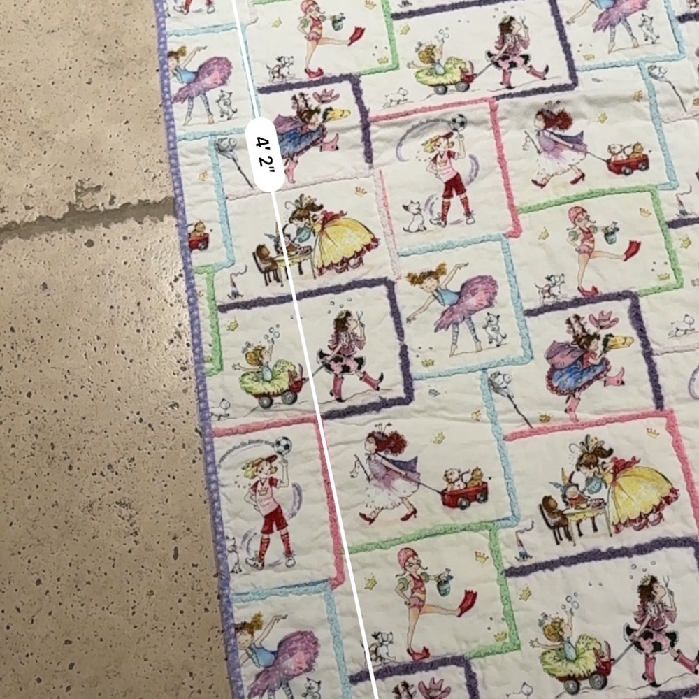 Vintage Jack Dempsey Fabric Colorful Print Handmade Quilt “Personalized” - Picture 5 of 11